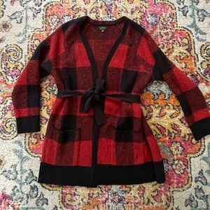 fuzzy vintage lucky brand lumberjack sweater XL